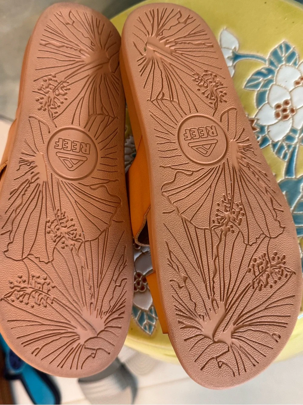 Women’s Tan Slide Sandals - Comfortable Leather-Look Straps